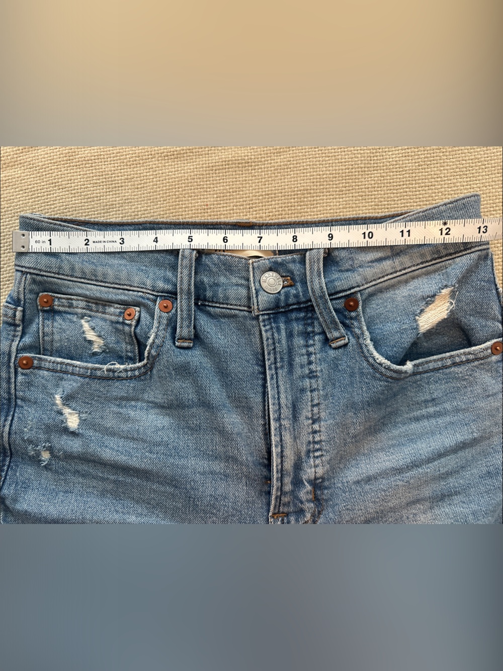 Madewell Distressed Perfect Vintage Jean NWT Sz 24 - Picture 5 of 11